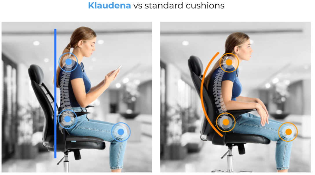 Klaudena Seat Vs Starndard Cushion