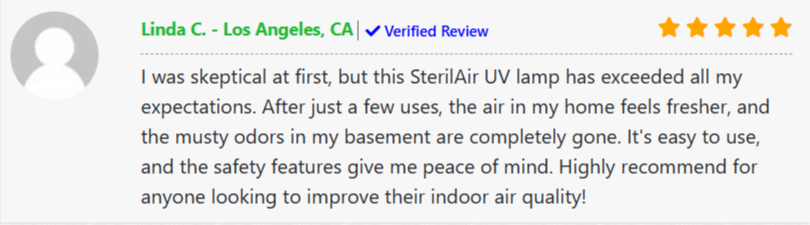 SterilAir UV Customer Reviews