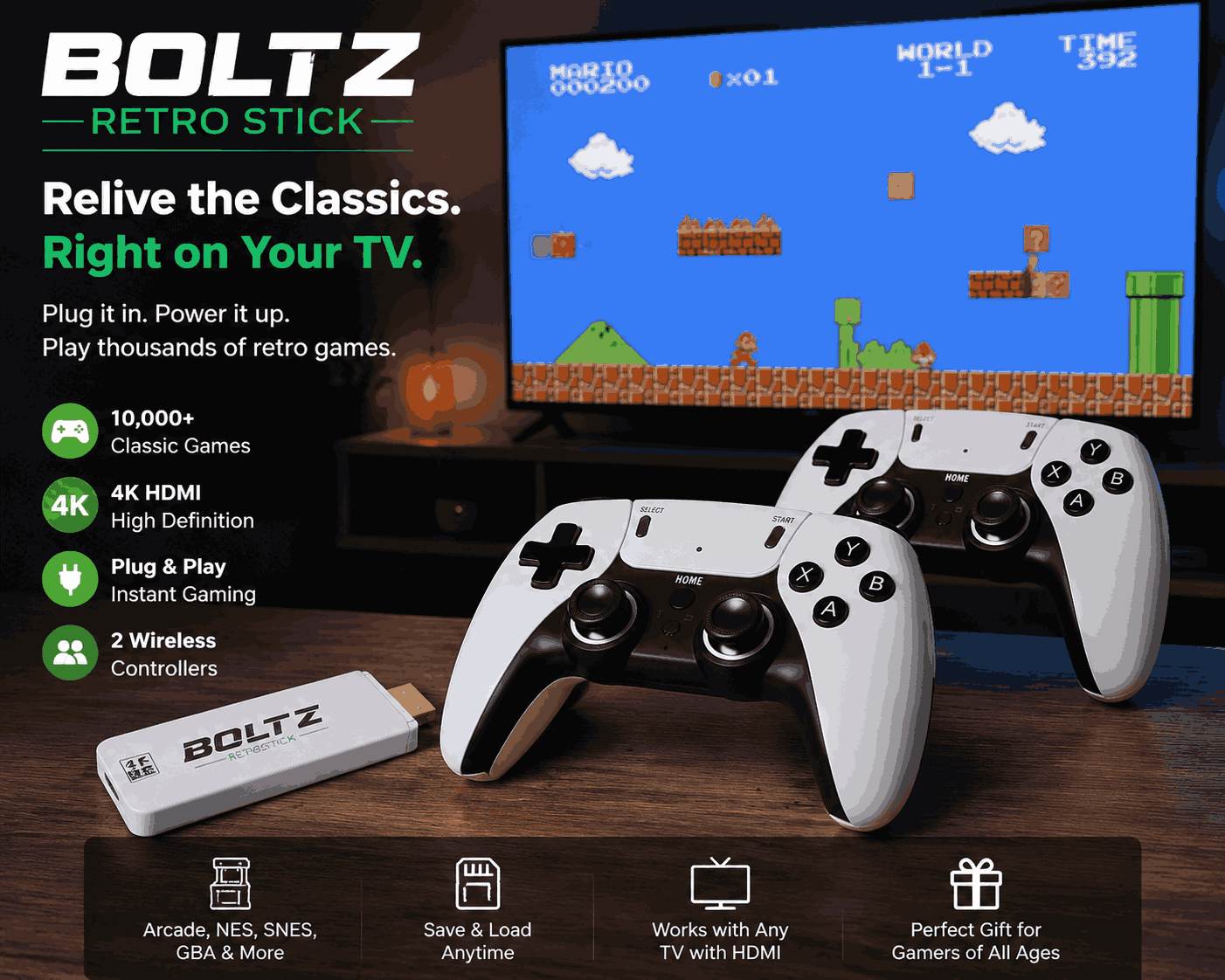 Boltz Retro Stick Feature
