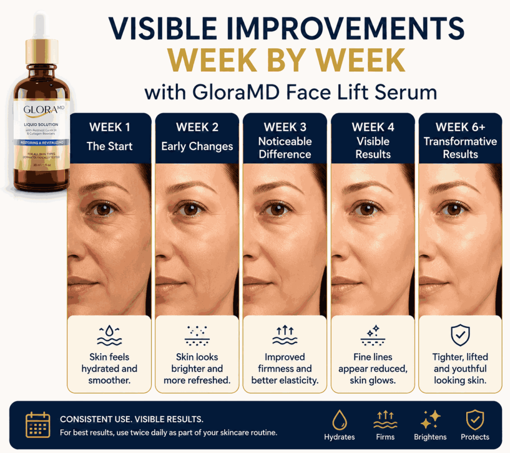 GloraMD Face Lift Serum Timeline