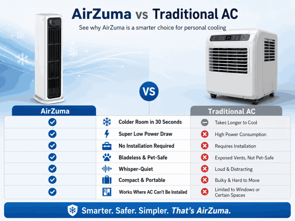 AirZuma Portable AC Comparison