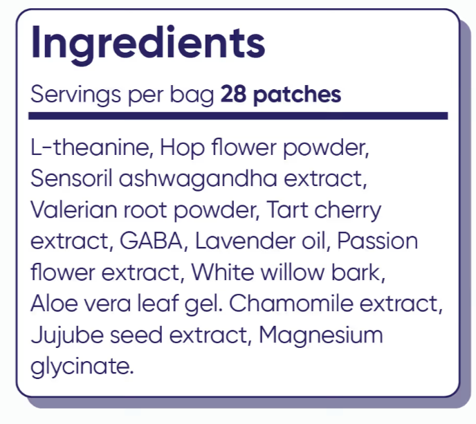 Lunavelle Sleep Patches ingredients