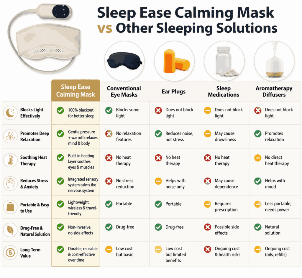 Sleep Ease Calming Mask Comparison