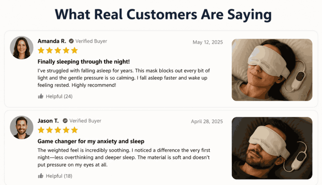 Sleep Ease Calming Mask Cust Reviews